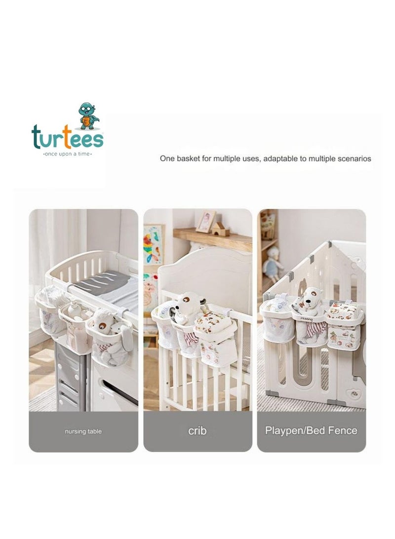 Turtees® Baby Bed side hanging storage box