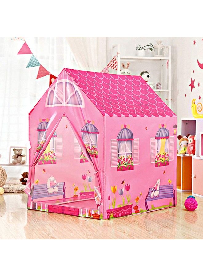 Flower House Princess Castle Girls City Garden Pink Palace Play Tent Kids Playhouse