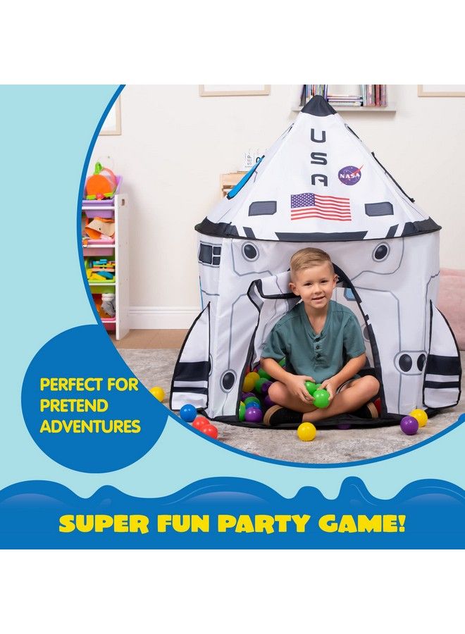 Rocket Ship Play Tent Pop Up Play Tent Kids Indoor Outdoor Spaceship Playhouse Tent Set