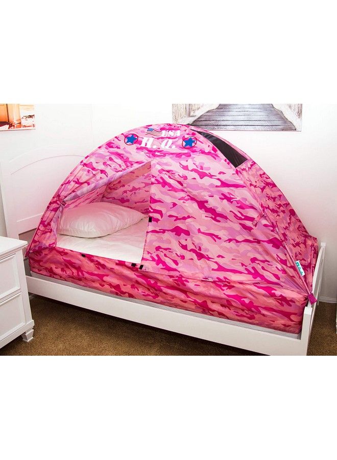 19781 Kids Pink Camo Bed Tent Playhouse Twin Size