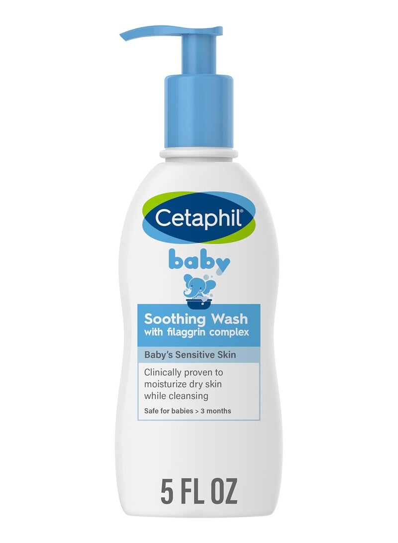 Cetaphil Baby Body Wash, Soothing Wash Creamy & Gentle for Sensitive Dry Skin 147ml