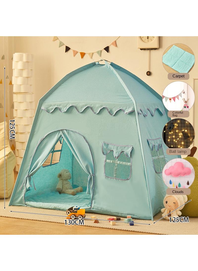 Kids Princess Tent With Carpet Ball Colored Flag Cloud Tent Game House Girl's Princess Toy House Boy's Indoor Small House Children's Day Gift Birthday Gift