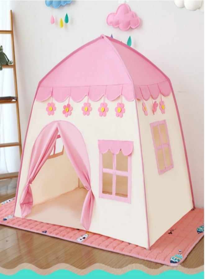 Foldable Portable Stylish Unique Design Indoor Outdoor  Castle Play House Tent Pink