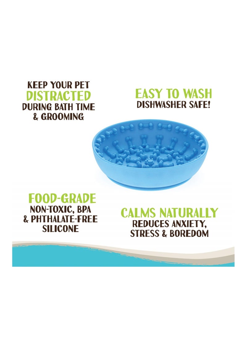 Slow Feeder Lick Bowl for Dogs & Cat, Anti Gulping Healthy Eating Stop Bloat, Interactive Non Slip Dog Slow Food Feeding Pet Bowl Slow Eating Healthy Design for Small Medium Size Dogs