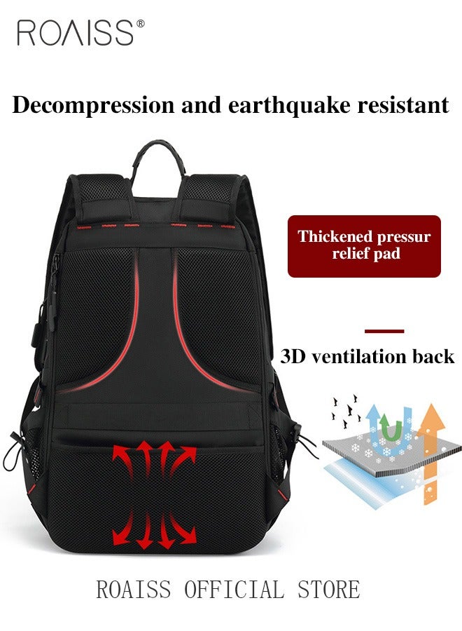 Men's Outdoor Sports Mountaineering Bag, External Charging Port, Independent Shoe Compartment, Large Capacity Scientific Compartmentalized Backpack, Short Distance Luggage Bag