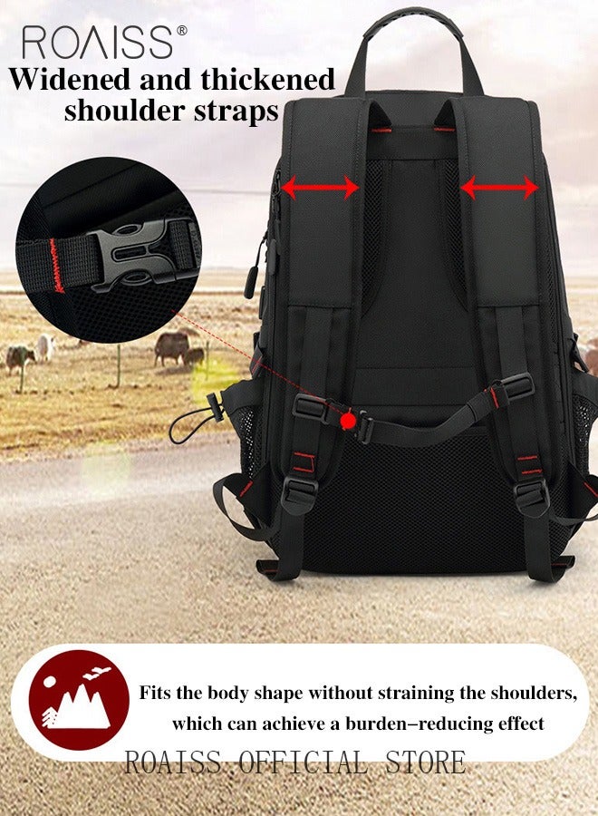 Men's Outdoor Sports Mountaineering Bag, External Charging Port, Independent Shoe Compartment, Large Capacity Scientific Compartmentalized Backpack, Short Distance Luggage Bag