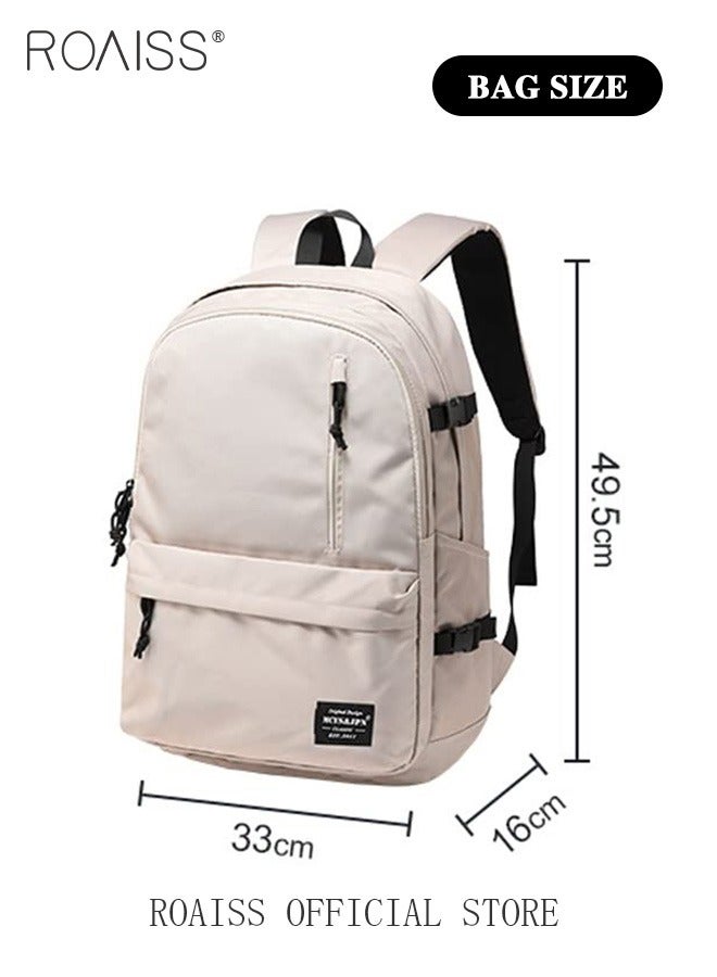 Unisex Functional Backpack with Large Capacity Storage Scientific Storage Simple Style Short Distance Travel Bag Student Backpack Laptop Bag