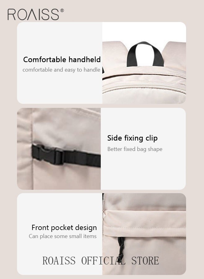 Unisex Functional Backpack with Large Capacity Storage Scientific Storage Simple Style Short Distance Travel Bag Student Backpack Laptop Bag