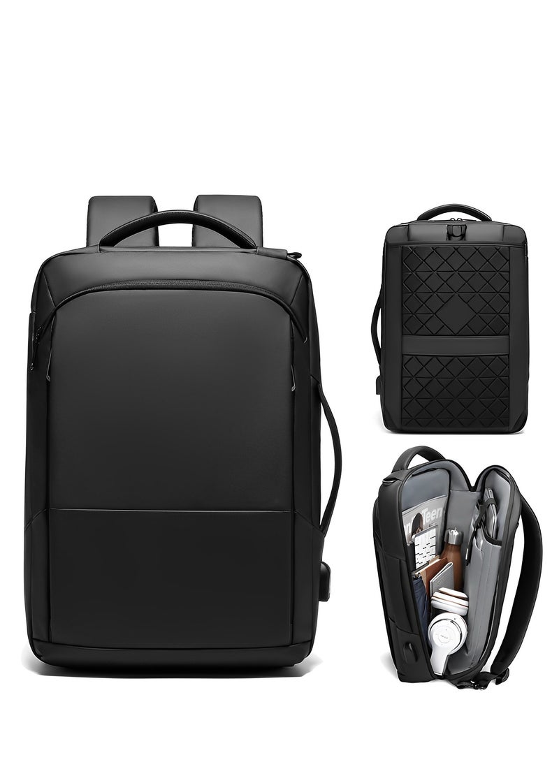 Skycare Business Travel Waterproof Backpack, Multi-functional Large Capacity Expandable Computer Bag for Handheld or Shoulder Carry