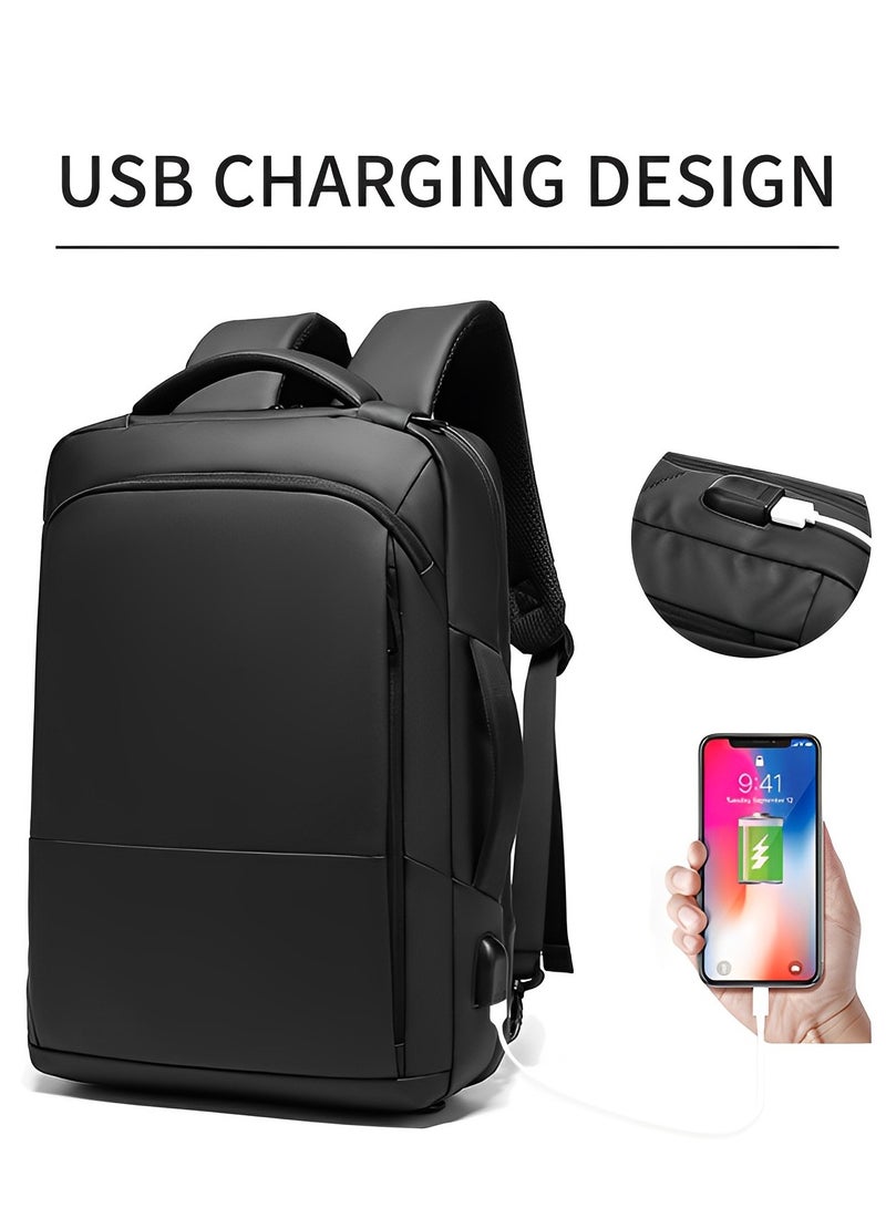 Skycare Business Travel Waterproof Backpack, Multi-functional Large Capacity Expandable Computer Bag for Handheld or Shoulder Carry