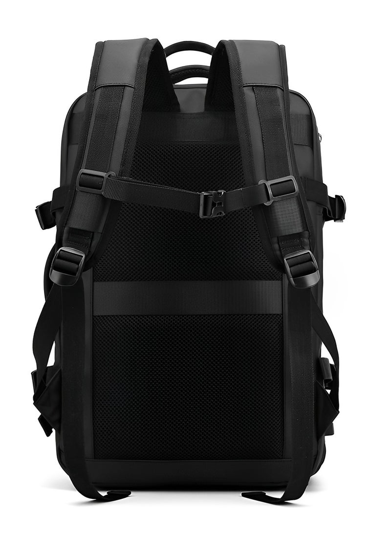 Skycare Large-Capacity Men's Laptop Backpack for Business Travel, with USB Charging Port - Expandable and Multi-Functional
