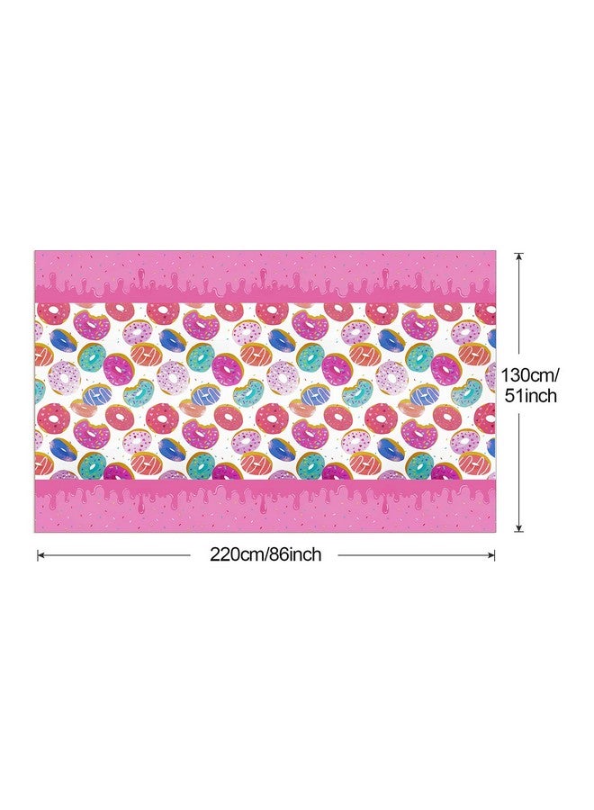 3 Pack Donut Theme Tablecovers Disposable Tablecloth Dessert Time Party Supplies Ideal For Girl Birthday Parties Baby Showers Donut Parties