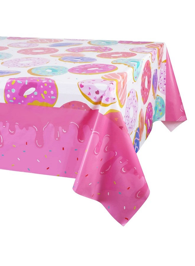 3 Pack Donut Theme Tablecovers Disposable Tablecloth Dessert Time Party Supplies Ideal For Girl Birthday Parties Baby Showers Donut Parties