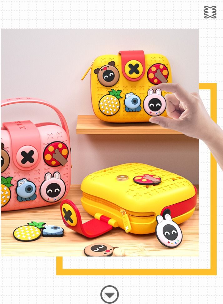 Kids Bags Children Shoulder Bags Girls Purse for Toys Cameras Children's Birthday Gift Yellow
