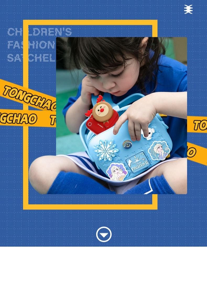 Kids Bags Children Shoulder Bags Girls Purse for Toys Cameras Children's Birthday Gift Blue