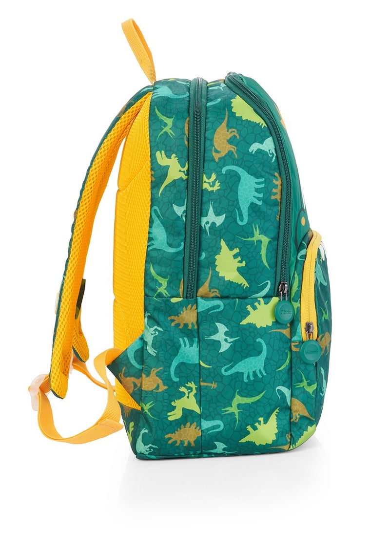 American Tourister Diddle 2.0 Dino Green Backpack for 4 to 6 Years Kids. Ergonomically Designed, Dino Green, S, Casual