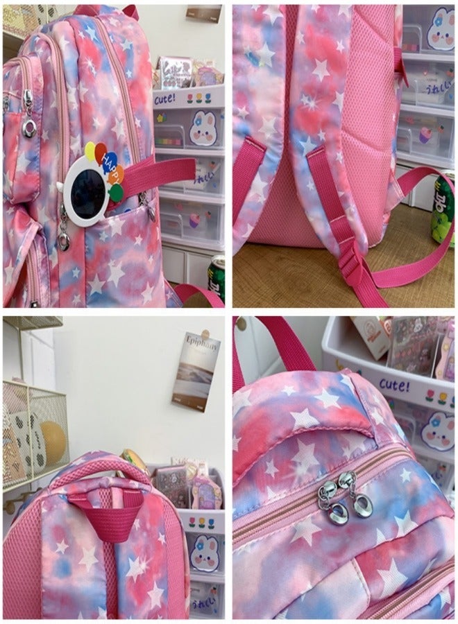 3 PCS Backpacks for Girls, Lightweight Breathable Teens Girl Bookbags for Primary Middle School, Cute Back Pack Teenager