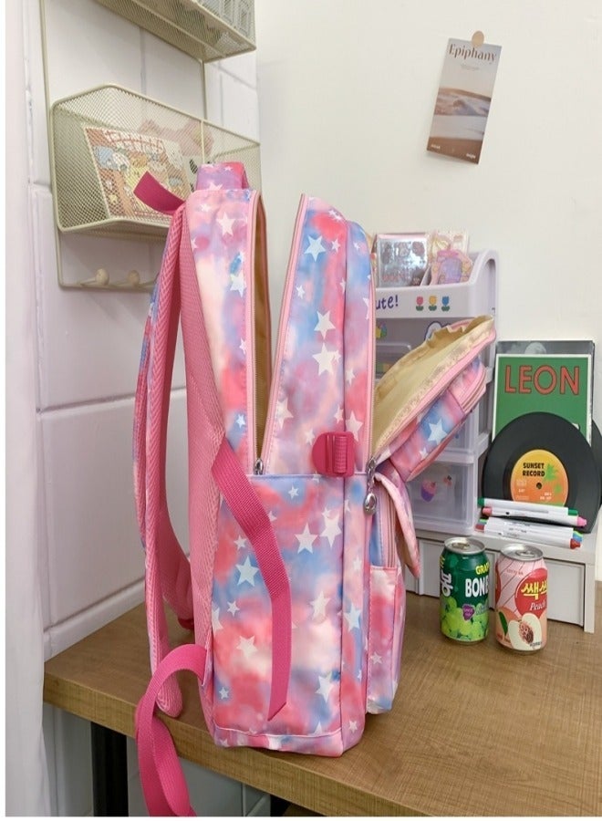 3 PCS Backpacks for Girls, Lightweight Breathable Teens Girl Bookbags for Primary Middle School, Cute Back Pack Teenager