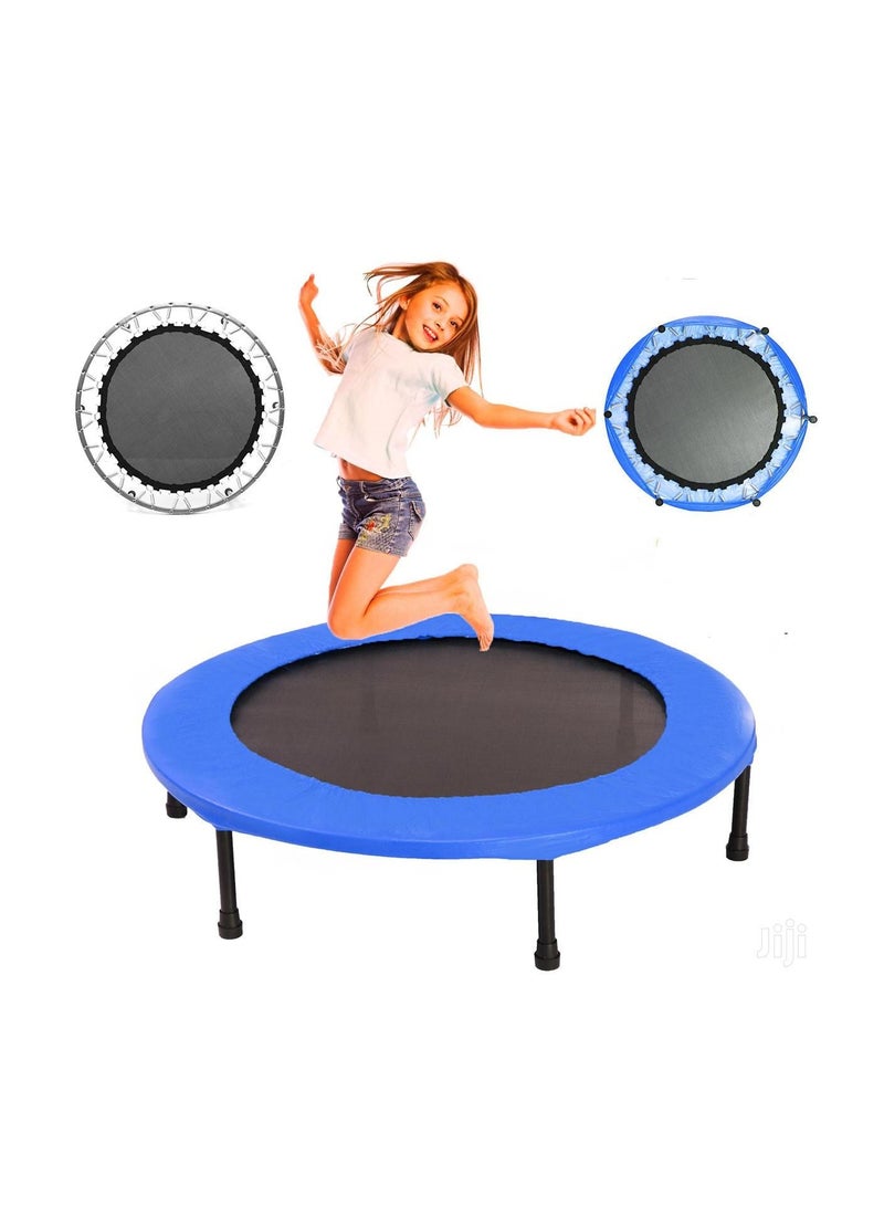 H PRO Mini Trampoline For Kids And Adults| Unisex Child Jump Trampoline| 40 Inch Exercise Trampoline| Fitness Rebounder-Blue