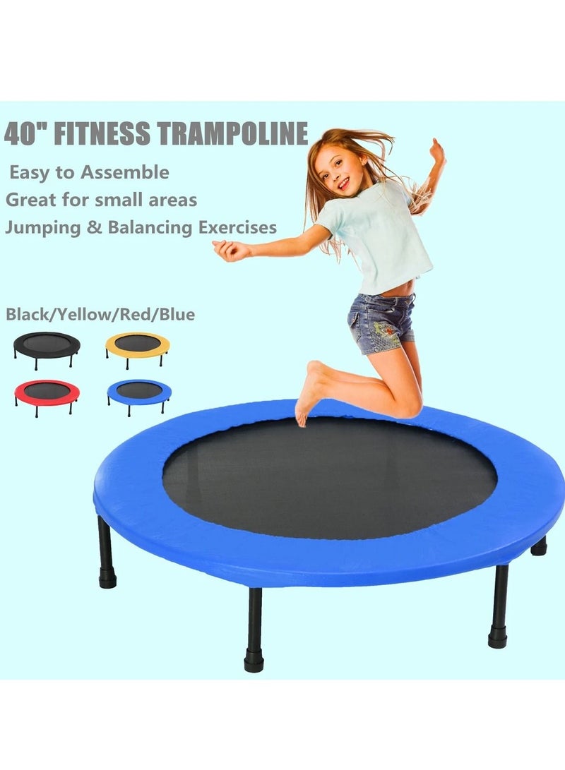 H PRO Trampoline for Kids & Adults | Rebounder Trampoline for Exercise, Fitness and Workout| Outdoor and Indoor 40 Inch Trampoline| Blue