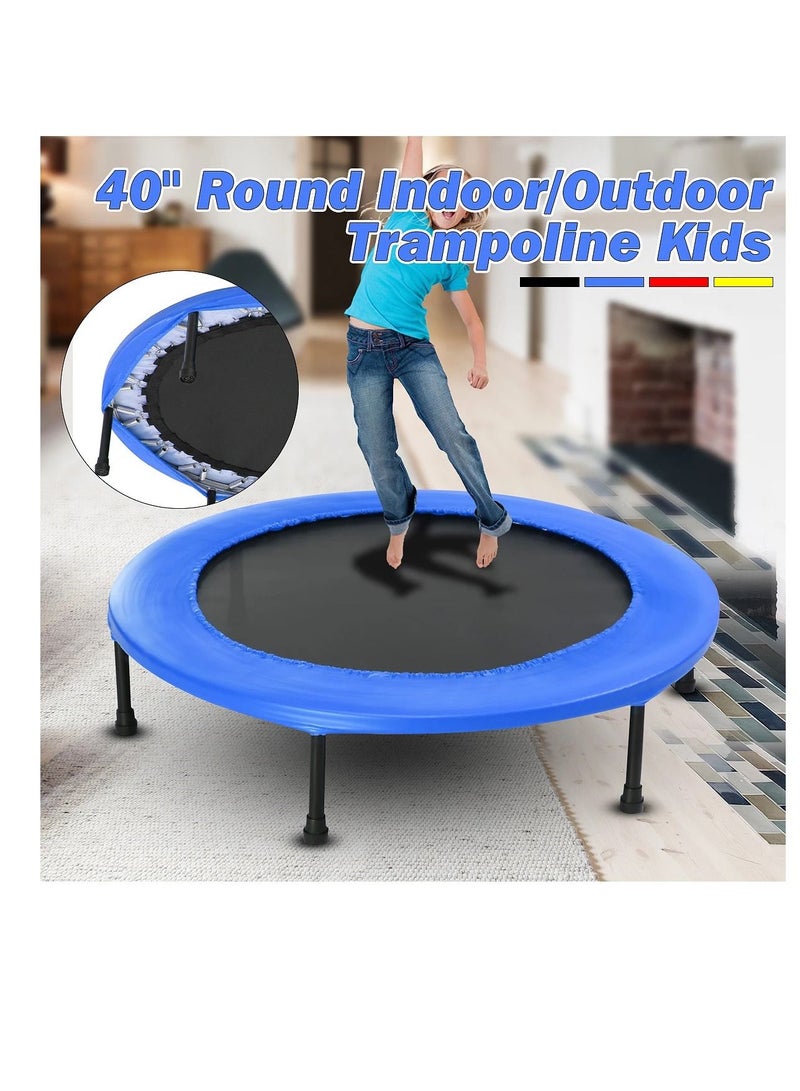 H PRO Trampoline for Kids & Adults | Rebounder Trampoline for Exercise, Fitness and Workout| Outdoor and Indoor 40 Inch Trampoline| Blue