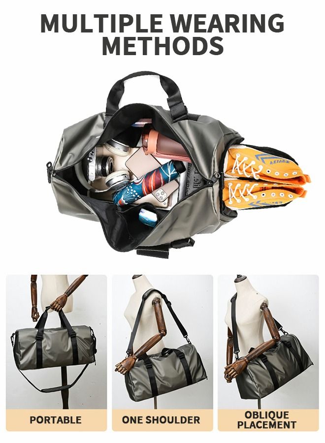 Sports Gym Bag for Women and Men,Small Sports Duffle Bag with Shoulder Strap and Handbag,Sports Shoulder Bag with Separated Shoe Compartment ,Outdoor Large-capacity Travel Bag