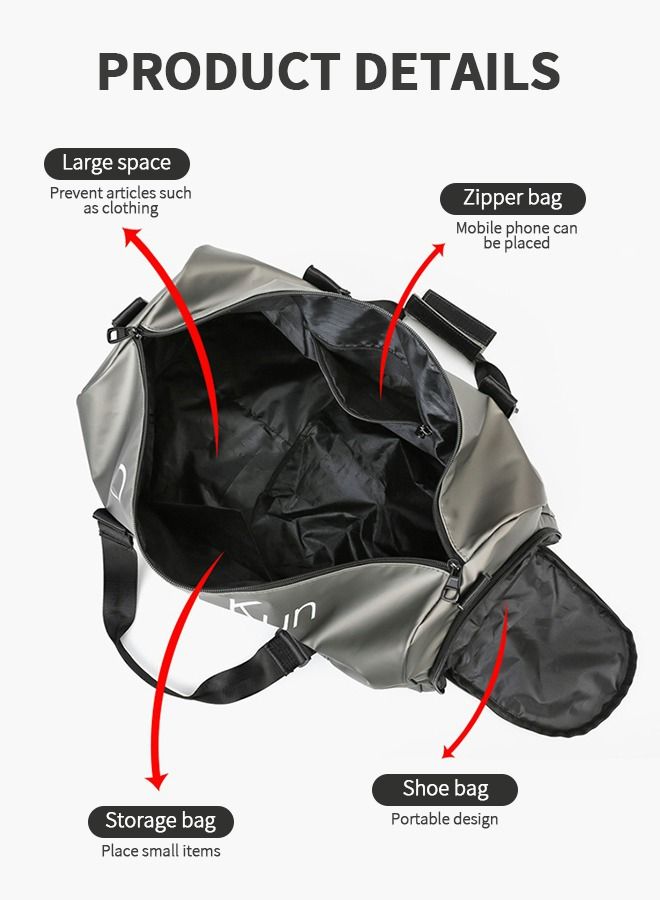 Sports Gym Bag for Women and Men,Small Sports Duffle Bag with Shoulder Strap and Handbag,Sports Shoulder Bag with Separated Shoe Compartment ,Outdoor Large-capacity Travel Bag