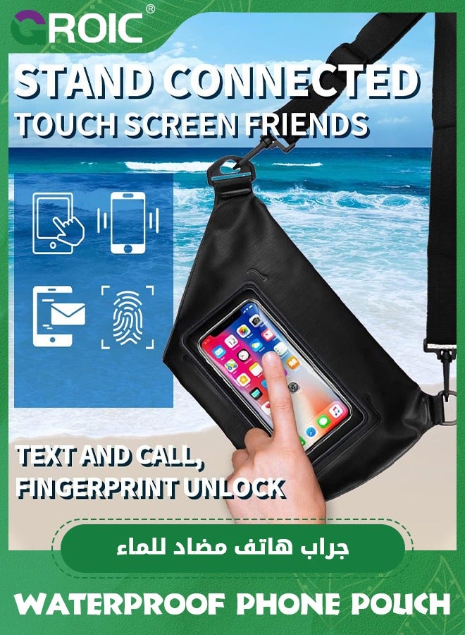 Waterproof Bag for Swimming, IPX8 Cell Phone Dry Bags Waterproof with Waist Strap, Keep Your Valuables Dry, Perfect for Swimming Snorkeling Boating Kayaking Beach Pool Water Park