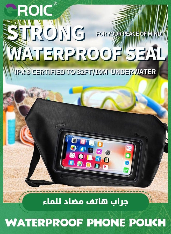 Waterproof Bag for Swimming, IPX8 Cell Phone Dry Bags Waterproof with Waist Strap, Keep Your Valuables Dry, Perfect for Swimming Snorkeling Boating Kayaking Beach Pool Water Park
