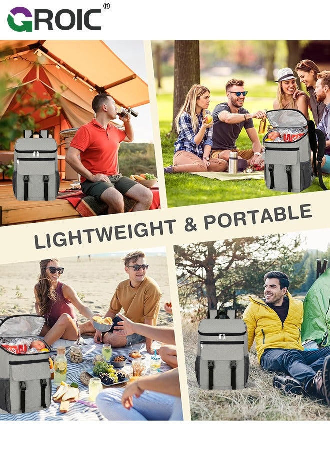 Backpack Cooler, Leakproof & Waterproof Cooler Backpack, Cooler Bag for Men Women, Large Capacity Portable Lightweight Cooler for Family Outdoor Camping Beach Picnic Hiking