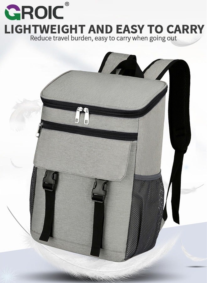 Backpack Cooler, Leakproof & Waterproof Cooler Backpack, Cooler Bag for Men Women, Large Capacity Portable Lightweight Cooler for Family Outdoor Camping Beach Picnic Hiking