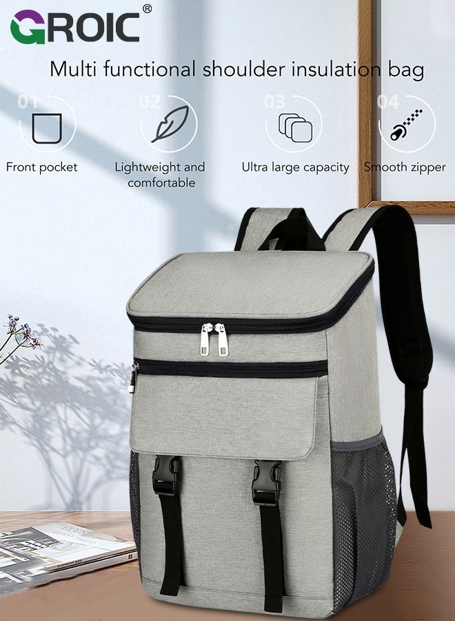 Backpack Cooler, Leakproof & Waterproof Cooler Backpack, Cooler Bag for Men Women, Large Capacity Portable Lightweight Cooler for Family Outdoor Camping Beach Picnic Hiking