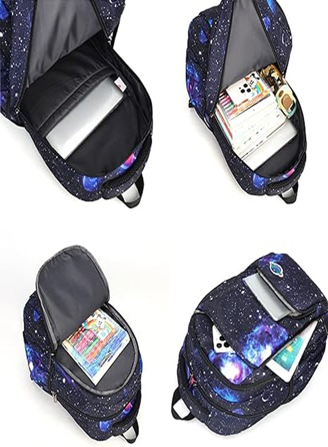 Three-Piece Trolley School Bag, Lunch Bbox Bag, Pencil Case, Large-Capacity Waterproof Bag