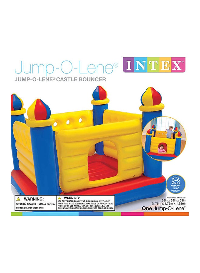 Jump-O-Lene Inflatable Bouncer Castle House 1.75m x 1.75m x 1.35m