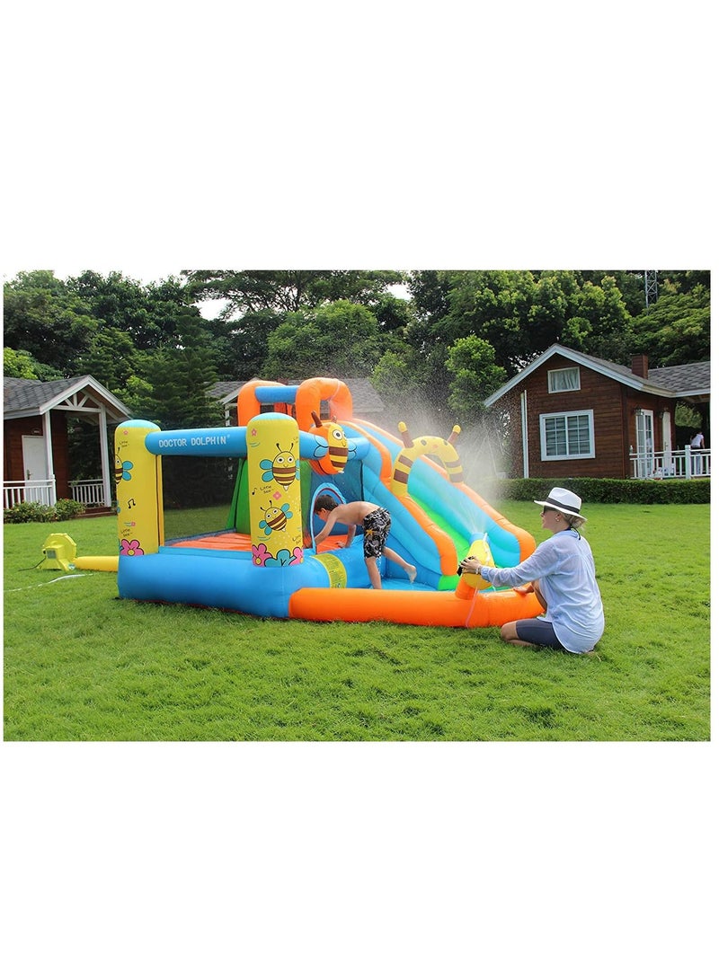 GT-Wheel Inflatable Water Park Honeybee Bouncy Castle slide, Size: 355x300x205cm