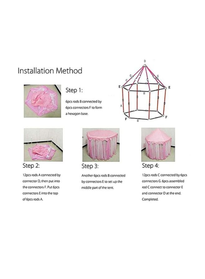 Hexagonal Princess Castle Playhouse