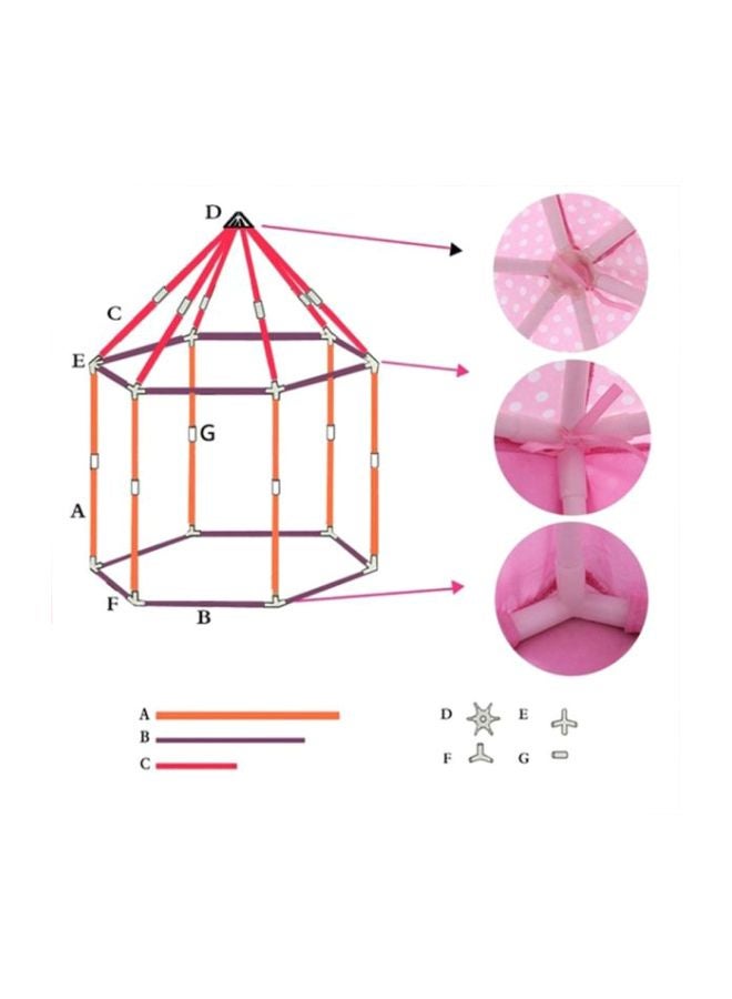 Hexagonal Princess Castle Playhouse