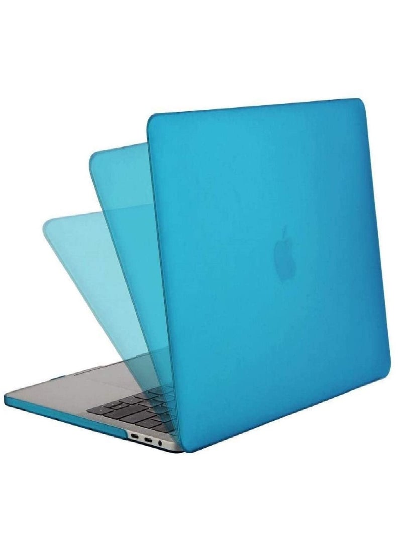 Plastic Hard Shell Case Cover Compatible with MacBook Air 13-Inch with Retina Display & Touch ID, Model:- M1 A2337/A2179/A1932 Release 2022/2021/2020/2019/2018, Sky Blue