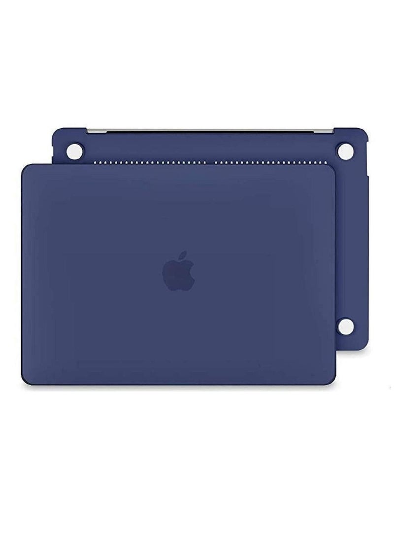 Plastic Hard Shell Case Cover Compatible with MacBook Air 13-Inch with Retina Display & Touch ID, Model:- M1 A2337/A2179/A1932 Release 2022/2021/2020/2019/2018, Navy Blue