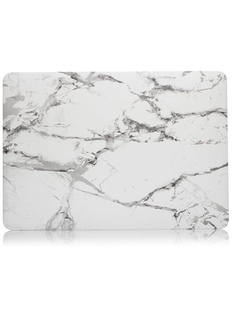 Protective Hard Shell Case Cover Compatible with MacBook Pro 16-Inch Model: A2141 (MVVJ2xx/A, MVVK2xx/A, MVVL2xx/A, MVVM2xx/A) Retina Display with Touch Bar Touch ID, White Marble