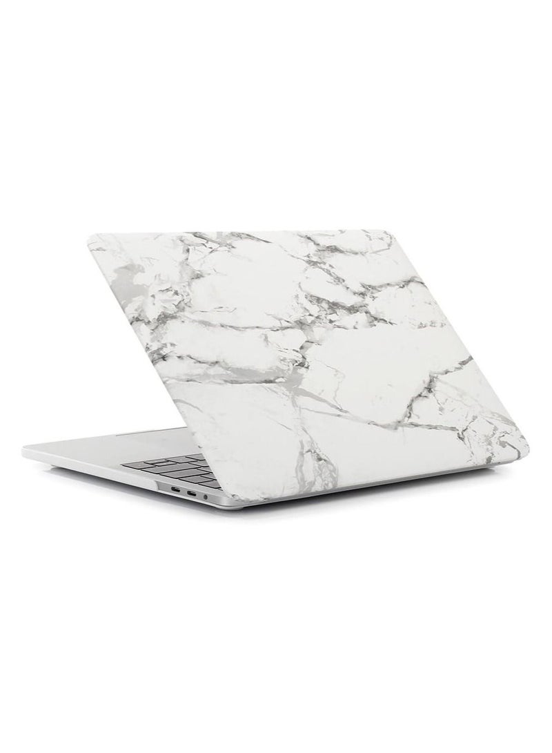 Protective Hard Shell Case Cover Compatible with MacBook Pro 16-Inch Model: A2141 (MVVJ2xx/A, MVVK2xx/A, MVVL2xx/A, MVVM2xx/A) Retina Display with Touch Bar Touch ID, White Marble