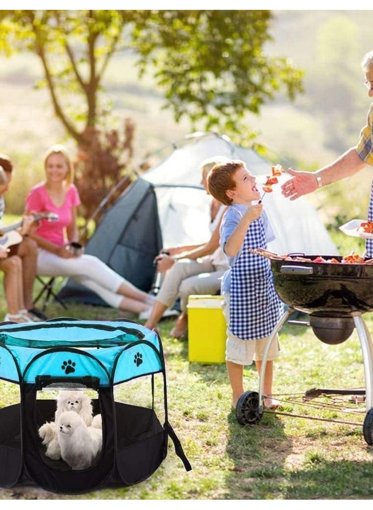 Foldable Pet Playpen Tent With Shade