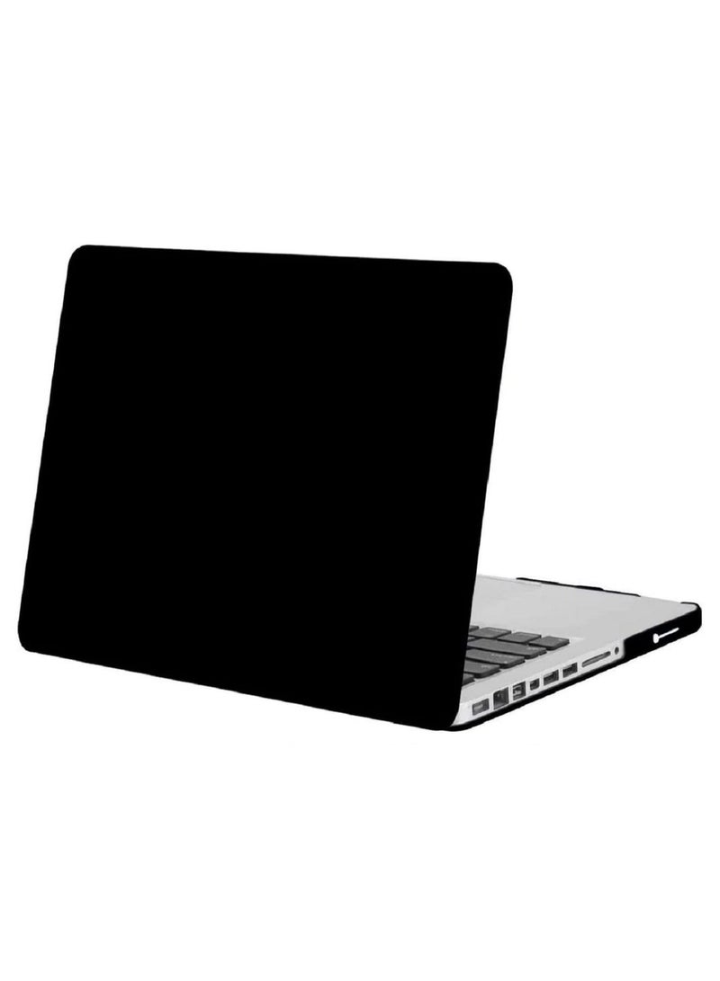 Hard Shell Case Cover Compatible with Older Version MacBook Pro 13-Inch with CD-ROM Model A1278 Release 2009/2010/2011/2012 Black