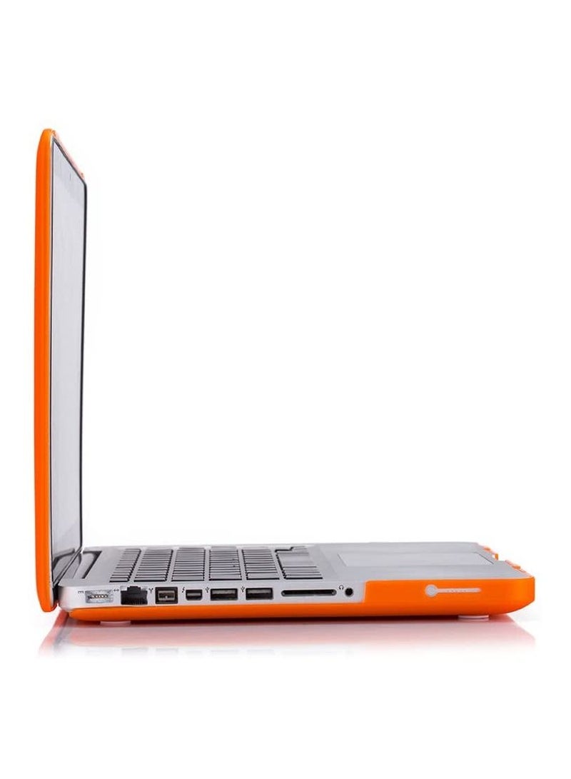 Hard Shell Case Cover Compatible with Older Version MacBook Pro 13 Inch with CD-ROM Model A1278 Release 2009/2010/2011/2012, Orange