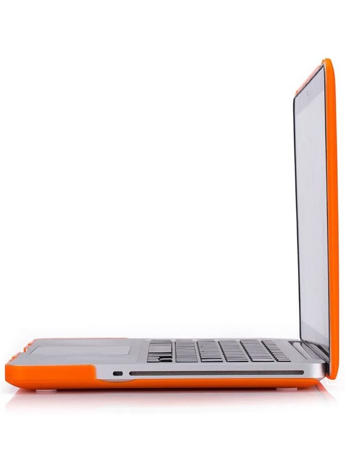 Hard Shell Case Cover Compatible with Older Version MacBook Pro 13 Inch with CD-ROM Model A1278 Release 2009/2010/2011/2012, Orange