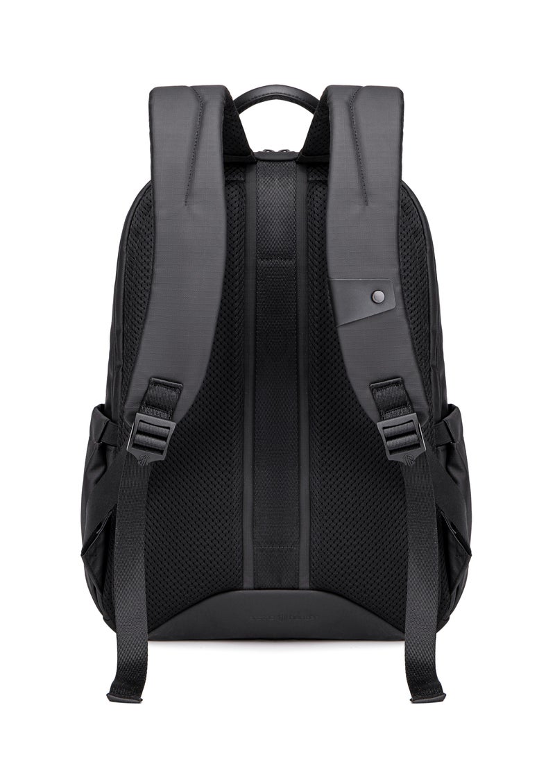 Premium Laptop Shoulder Backpack Water/Scratch Resistant Daypack for Men and Women B00536 Black