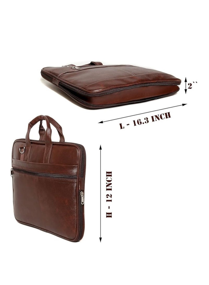 Men's Synthetic Leather Briefcase Best Laptop Messenger Bag Satchel for Men