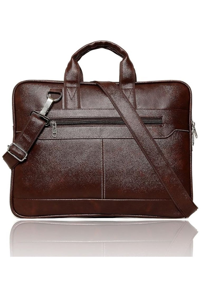 Men's Synthetic Leather Briefcase Best Laptop Messenger Bag Satchel for Men