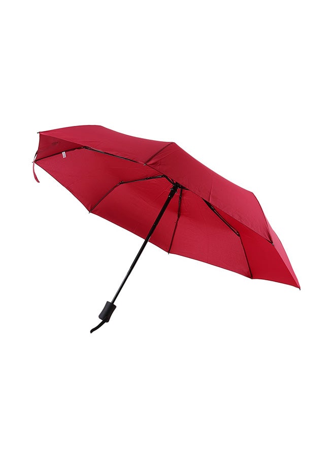 Automatic Three Folding Umbrella Red/Black