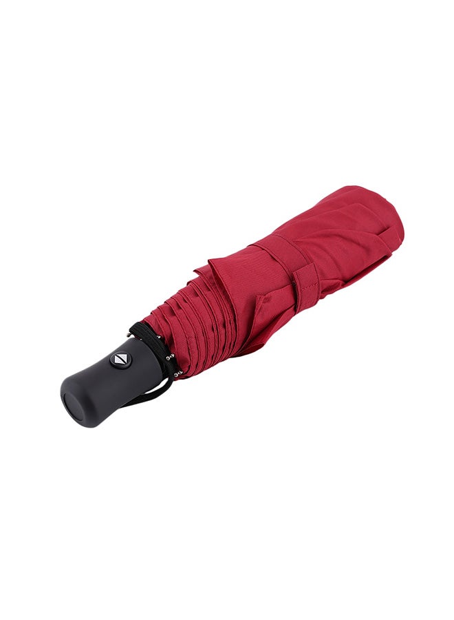 Automatic Three Folding Umbrella Red/Black